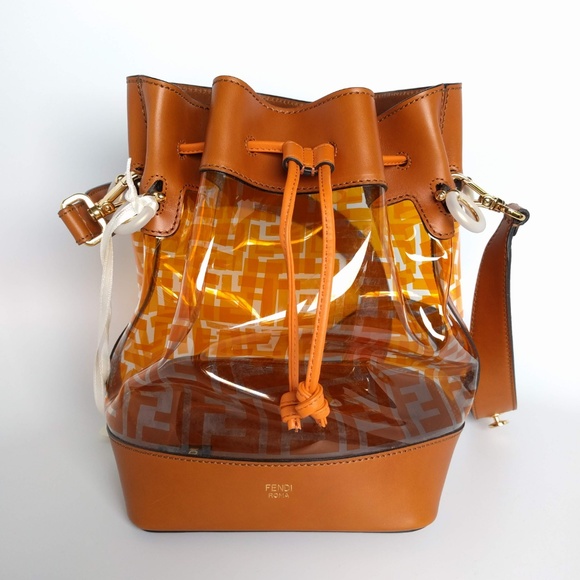 SOLD Fendi Mon Tressor Small Orange Bucket Bag - Picture 5 of 7